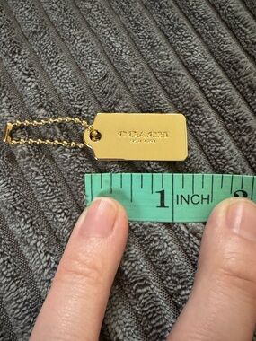 Coach Gold New Metal Fob Hang tag Charm Keychain Modern 2025 Bag Purse